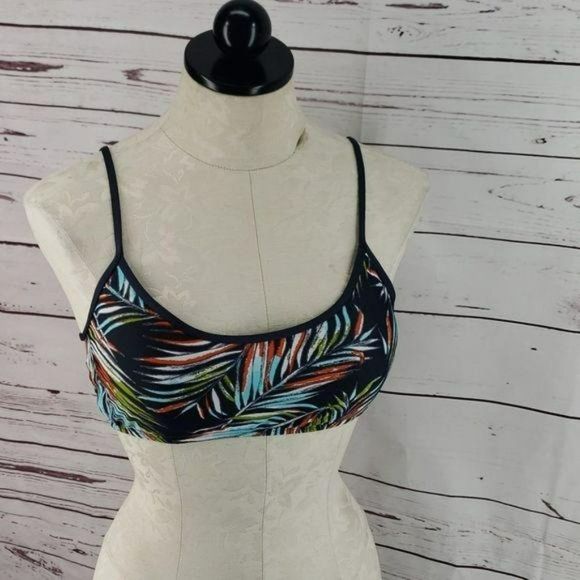 Mossimo Black Abstract Print Swim Top - Picture 5 of 8